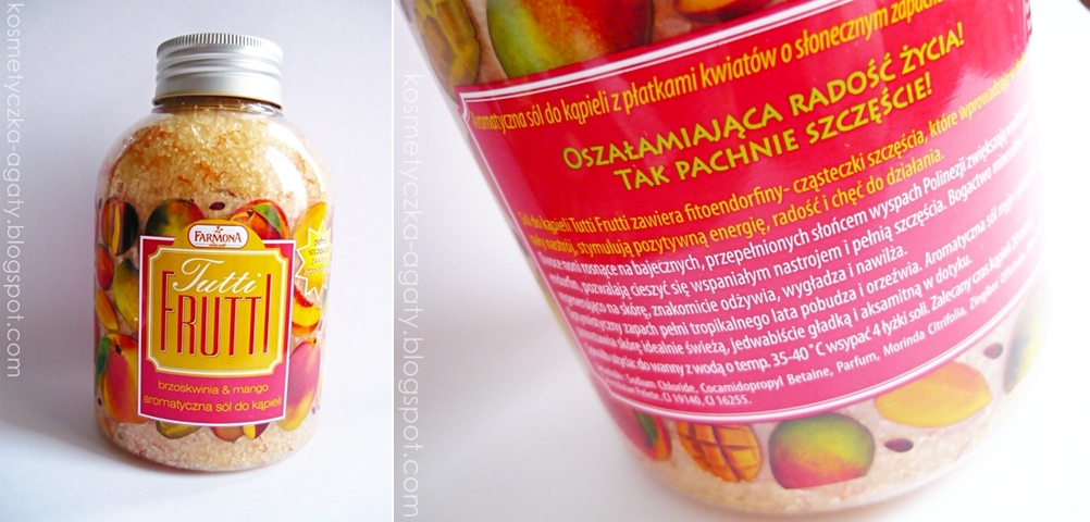 Farmona, Tutti Frutti, brzoskwinia & mango, aromatyczna sól do kąpieli
