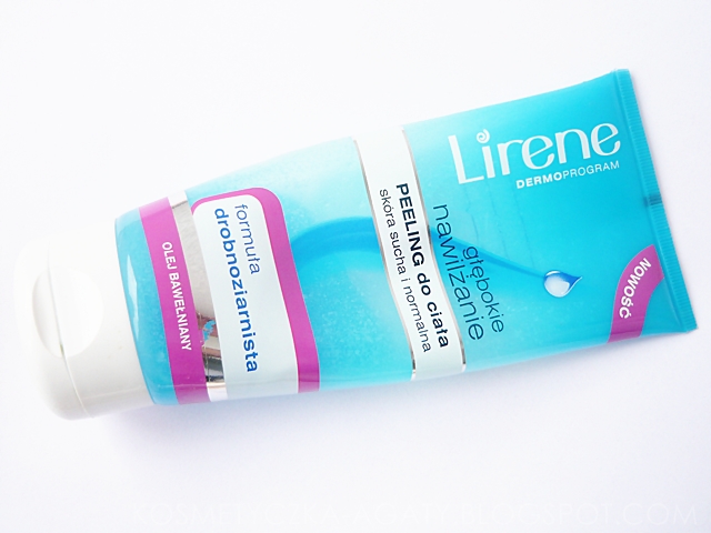 ścierak od Lirene – peeling drobnoziarnisty z olejem bawełnianym, skóra sucha i normalna