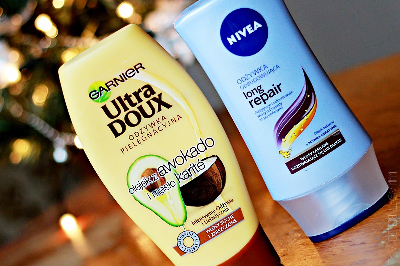 dwie świetne odżywki drogeryjne | Nivea Long Repair & Garnier olejek z awokado i masło karite