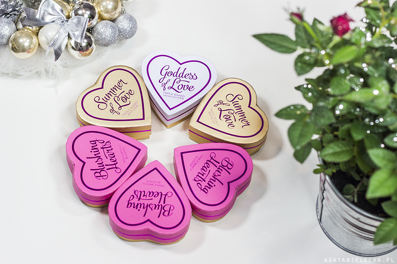 SerduszkoweLove :) Makeup Revolution, I Heart Makeup – Blushing Hearts, Summer of Love, Goddess of Love