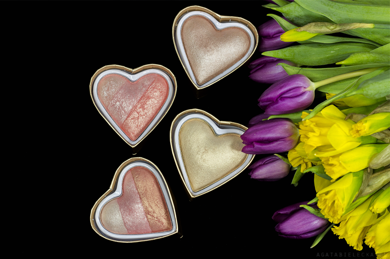 4 nowe serduszka Makeup Revolution, I Heart Makeup – Blushing Hearts, Goddess Of Love