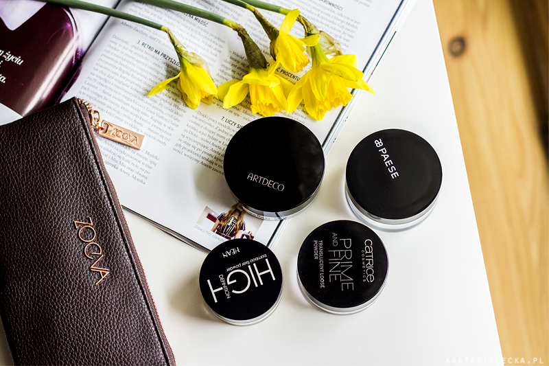 4 utrwalające/matujące pudry sypkie do cery tłustej i mieszanej – Artdeco, Paese, Catrice, Hean